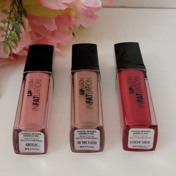 FUSION BEAUTY LIP FUSION INFATUATION LIQUID SHINE Angelic, In the Flesh, Siren - Picture 3 of 3